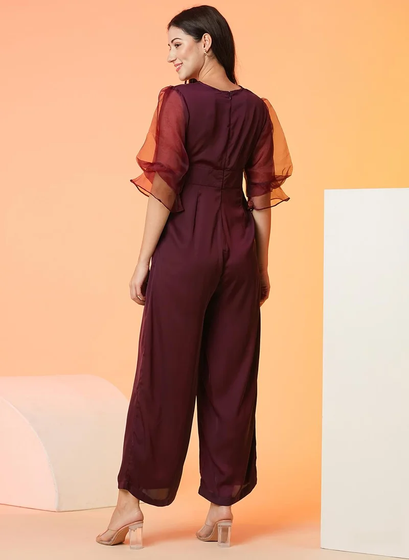 globus Purple Globus Women Applique Party Jumpsuit for Women | Best Price UAE